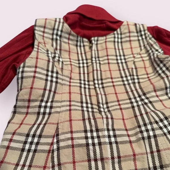 Toddler Vintage Disney Store Winnie The Pooh Plaid Dress with Socks 18-24 Months - Picture 9 of 12